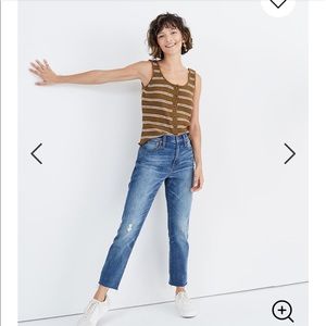 Madewell high-rise slim crop boy jean jean size 27